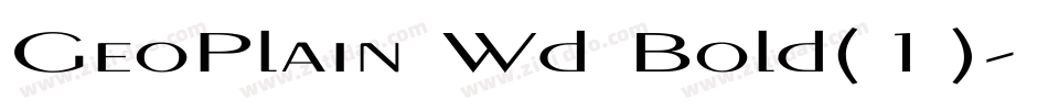 GeoPlain Wd Bold(1)字体转换